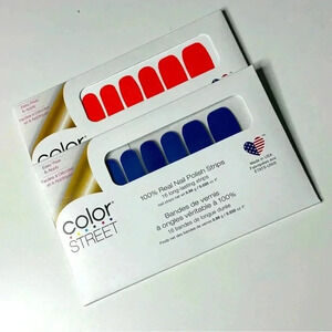 Color Street Duo Greeking Out Blue High Voltage Orange Set of 2